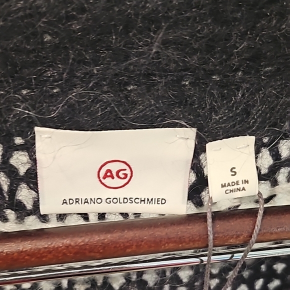 NWT Ag Adriano Goldschmied Black and White Striped Cardigan Sweater - Picture 2 of 6
